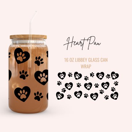 heart paw cup wraps