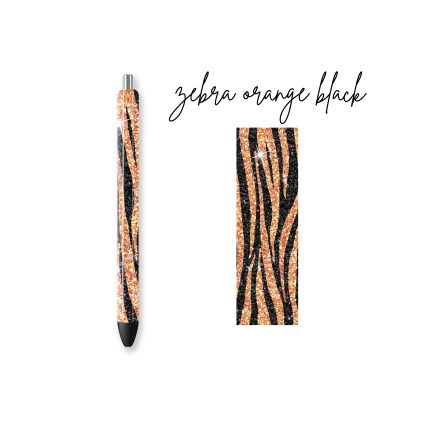 zebra orange black pen wraps