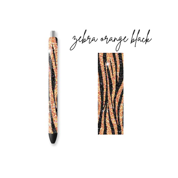 zebra orange black pen wraps