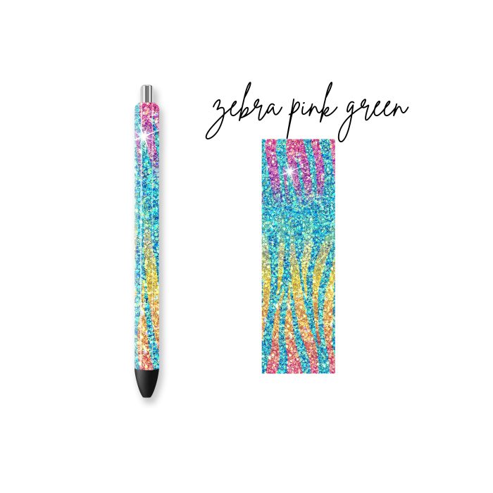 zebra pastel rainbow pen wraps