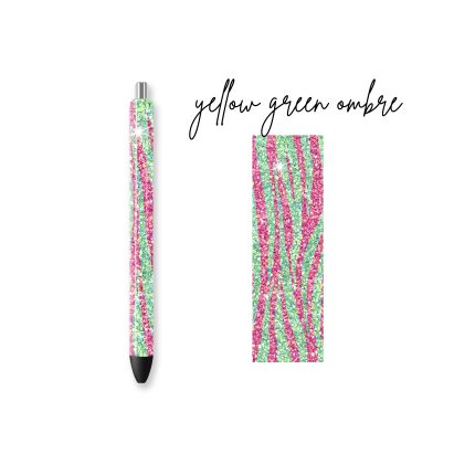 zebra pink green pen wraps