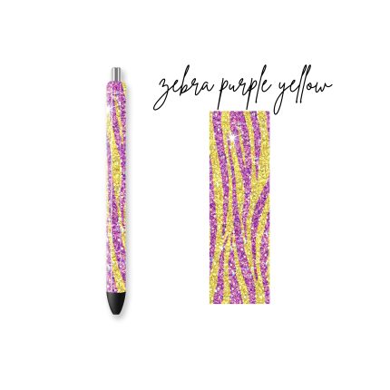 zebra purple yellow pen wraps
