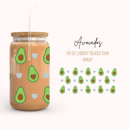 Avocados 16oz uv dtf cup wraps