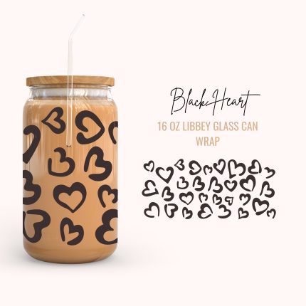 BlackHeart 16oz uv dtf cup wraps