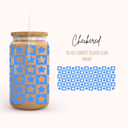 Chechered 16oz uv dtf cup wraps (2)