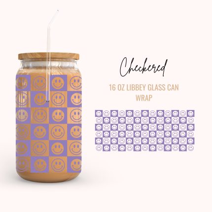 Chechered smile 16oz uv dtf cup wraps (2)