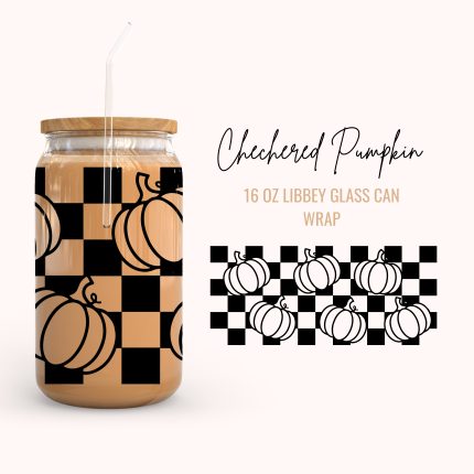 ChecheredPumpkin 16oz uv dtf cup wraps