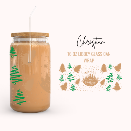 Christmas 16oz uv dtf cup wraps