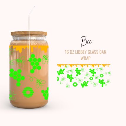 bee 16oz uv dtf cup wraps