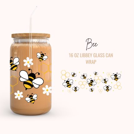 bee 16oz uv dtf cup wraps