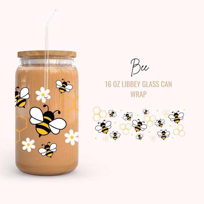 bee 16oz uv dtf cup wraps