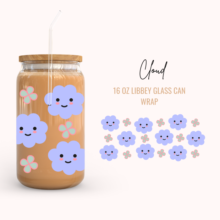cloud 16oz uv dtf cup wraps