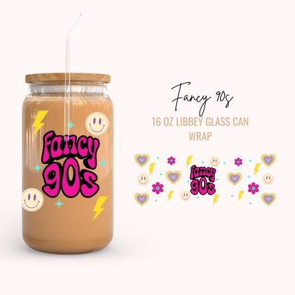 fancy 90s 16oz uv dtf cup wraps