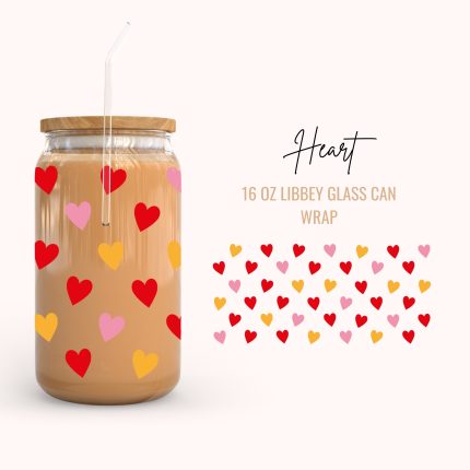 heart 16oz uv dtf cup wraps